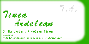 timea ardelean business card