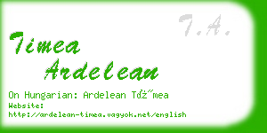 timea ardelean business card